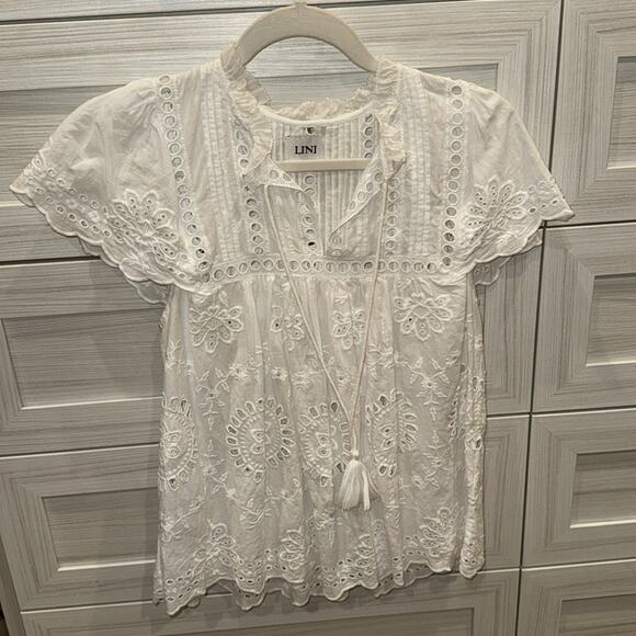 LINI Emelia Eyelet Top Bloomingdales Exclusive Small - Picture 5 of 11